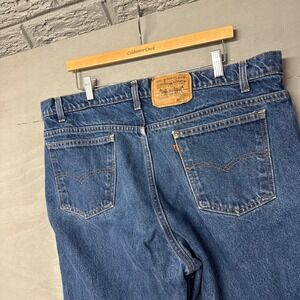 Levi Strauss Co 517 Bootcut Jeans Mens W42 L32 Blue Denim Casual Orange Tab